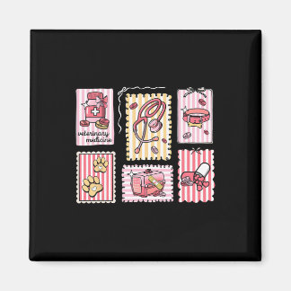 Coquette Stamp Veterinary Technician Vet Med Valen Magnet