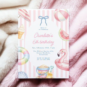 Coquette Summer Birthday Invitation