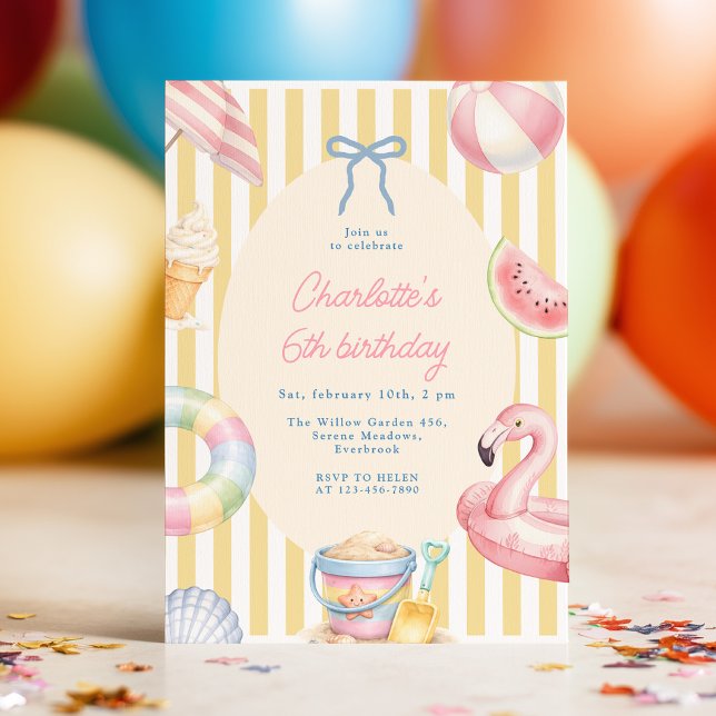 Coquette Summer Birthday Invitation (Creator Uploaded)