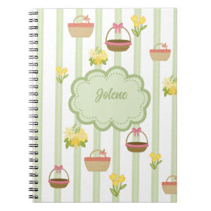 Coquette theme Florals & Baskets Notebook
