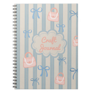 Coquette theme Ribbons & Bags personalized Notebook