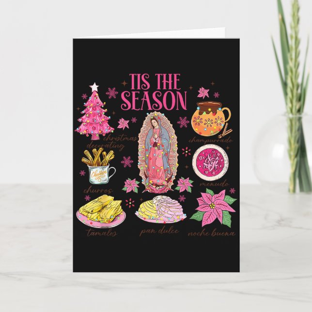 Coquette Tis The Season Mexican Christmas Spanish  Card (Front)