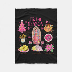 Coquette Tis The Season Mexican Christmas Spanish Fleece Blanket