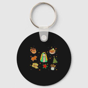 Coquette Tis The Season Mexican Christmas Spanish  Keychain