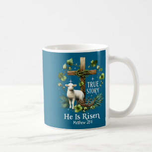 Coquette true story he is risen easter vintage chr coffee mug