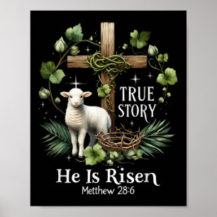 Coquette True Story He Is Risen Easter Vintage Chr Poster