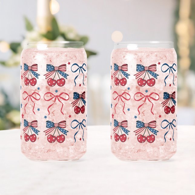 Coquette USA Glass Set, 4 juillet Cadeau pour femm (Insitu (Mariage))
