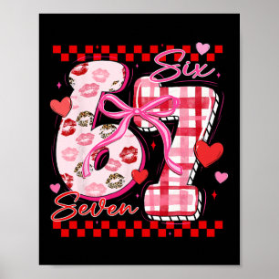 Coquette Valentine 67 Six Seven Heart Bow Valentin Poster