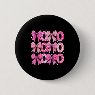 Coquette Valentine Xoxo Funny Valentine Bow Hearts 2 Inch Round Button