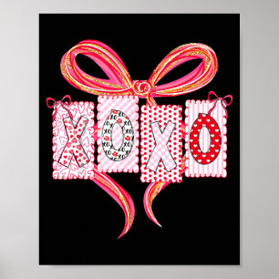 Coquette Valentine Xoxo Funny Valentine's Day Men Poster