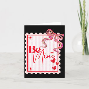 Coquette Valentines Stage Stamp, Bow Valentines Gi Card