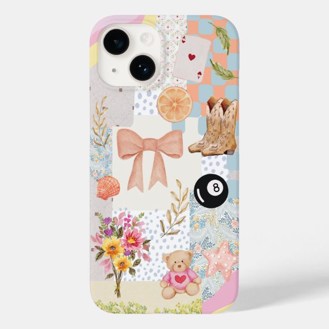 Coquette Vibrant Trendy Collage Case (Back)