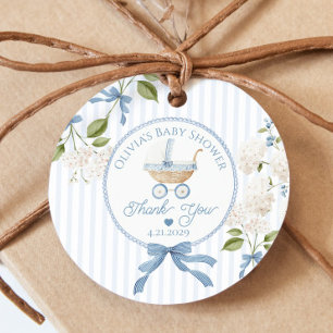 Coquette Vintage Carriage Baby shower Thank you Favour Tags