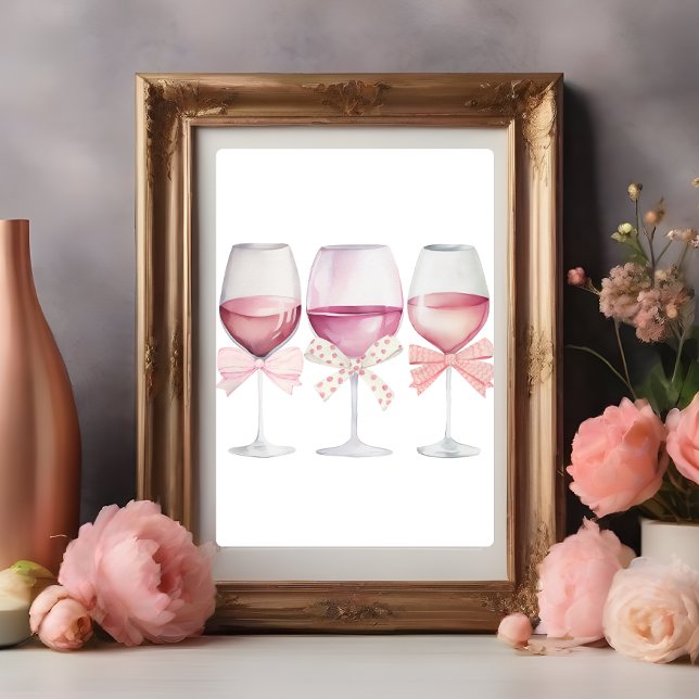 Coquette Wall Art Light Pink Wine Glass (Creator Uploaded)