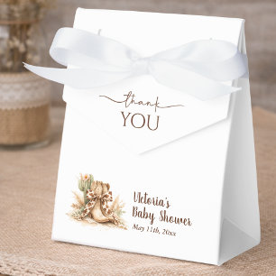 Coquette Western Chic Gender Neutral Baby Shower Favor Box