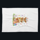 Coquette Western Highland Cow Easter Eggs Cute Bun Kitchen Towel<br><div class="desc">Coquette Western Highland Cow Easter Eggs Cute Bunny Cow T-Shirt</div>