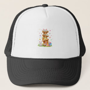 Coquette Western Highland Cow Easter Eggs Cute Bun Trucker Hat