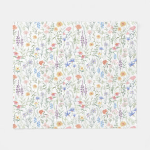 Coquette Wildflower Meadow  Fleece Blanket