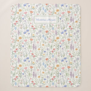 Coquette Wildflower Meadow Personalised  Sherpa Blanket