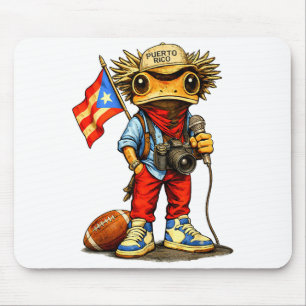 Coqui frog puerto rico flag puerto rican football mouse pad