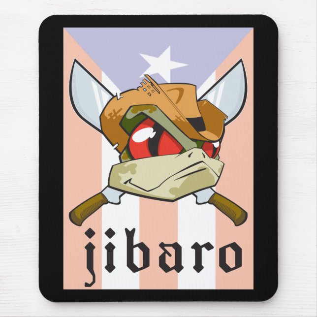 Coqui frog with Puerto Rican Flag Mouse Pad (Front)