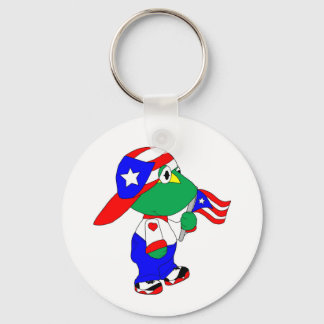 Coqui Puerto Rico Pride Keychain