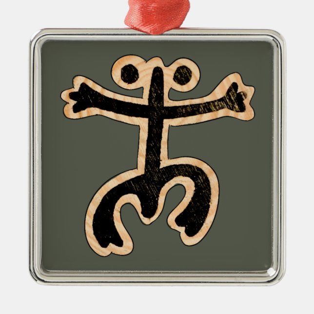 Coqui Taino Metal Ornament (Front)