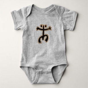 Coqui Taino on Wood Baby Bodysuit