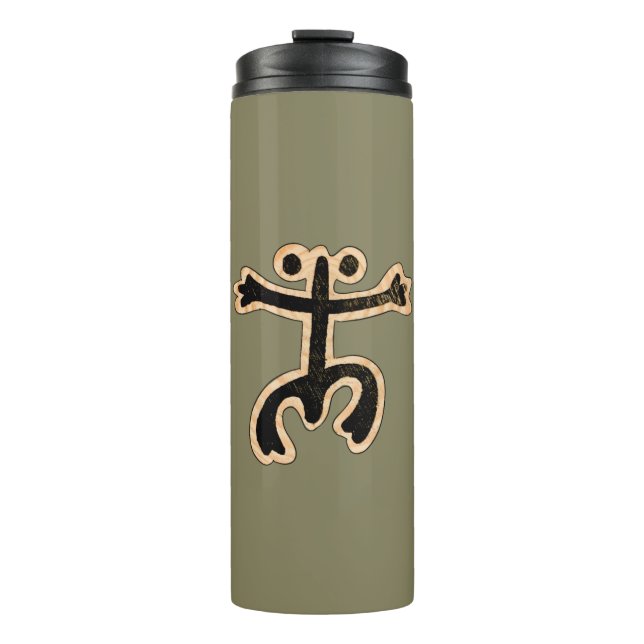 Coqui Taino on Wood Thermal Tumbler (Front)