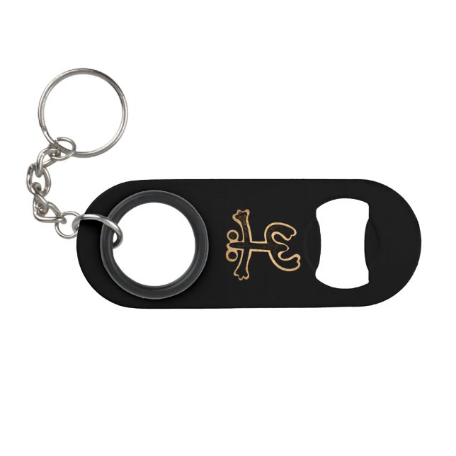 Coqui Taino Puerto Rican Flag  Keychain Bottle Opener (Front (Horizontal))