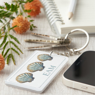 Coquillage Monogramme Bleu Marin