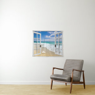 Coquillage sur la tenture de plage