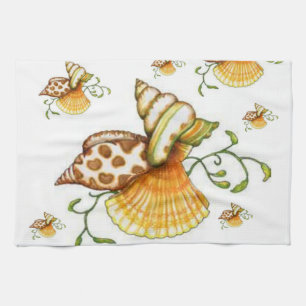 coquillages de mer cuisine serviettes de toilette