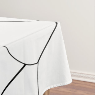 Coquille Art Déco Design Nappe Noire Et Blanche