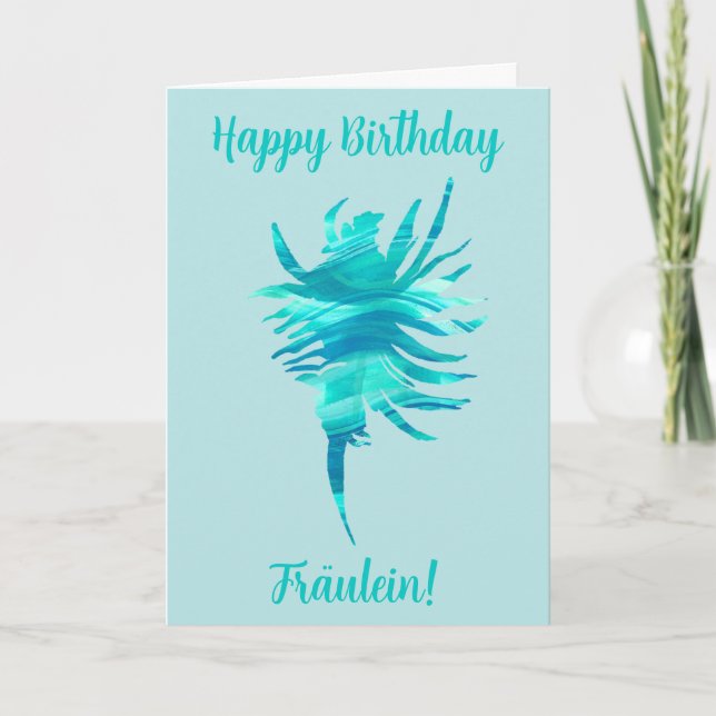 Coquille de conque silhouette bleu-aqua Carte (Devant)
