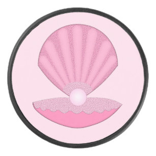 Coquille d'huîtres pour fille rose et perle