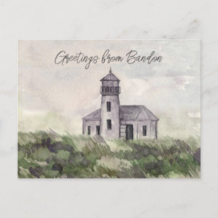 Coquille River Lighthouse Bandon Oregon Postcard