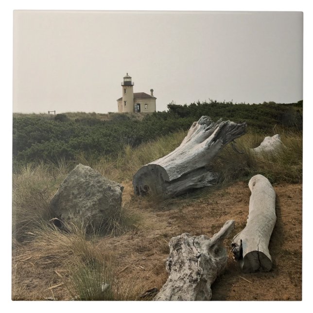 Coquille River Lighthouse, OR Tile (Front)