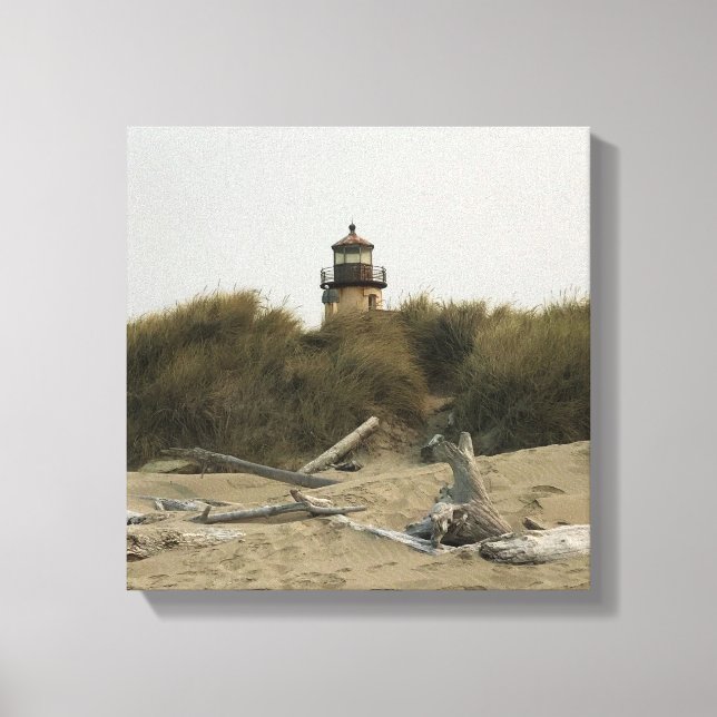 Coquille River Lighthouse, Oregon Canvas Print (Front)