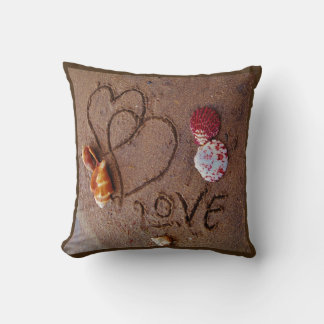 coquilles & Amour sur la plage coussin de mariage 