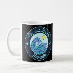 Coquina Beach Fl Florida Souvenir Nautical Surfer Coffee Mug