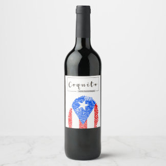 Coquito Boricua Fingerprint Wine Label