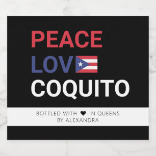 Coquito Christmas Food and Beverage Label Set