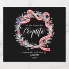 Coquito Christmas Wreath Wine Label