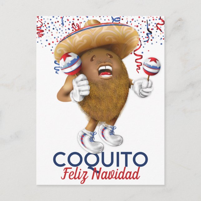 Coquito Coconut Maracas Postcard (Front)