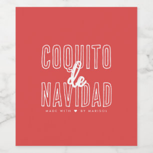 Coquito De Navidad Wine Label