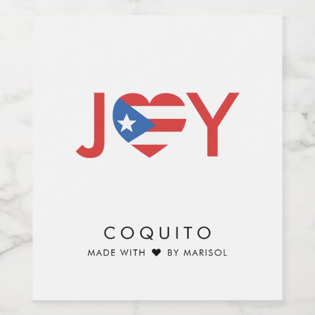 Coquito Food and Beverage Label Set (Single Label)