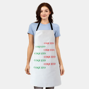 Coquito Green and Red  Apron