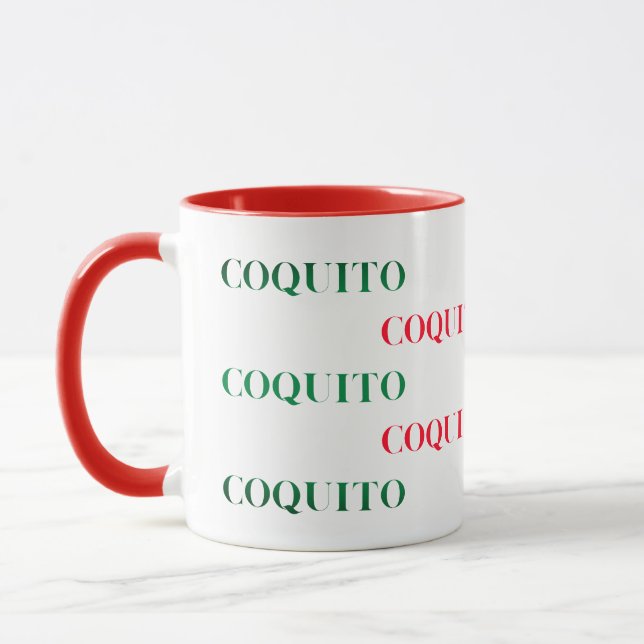 Coquito Green and Red  Mug (Left)