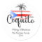 Coquito Merry Christmas Flag Palm Tree Sticker